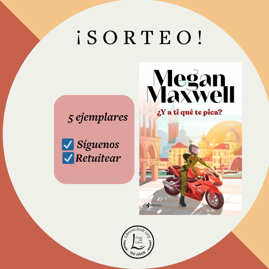 Casa del Libro (@casadellibro) on Twitter photo 💕SORTEO💕
Tenemos 5 ejemplares de ¿𝘠 𝘢 𝘵𝘪 𝘲𝘶é 𝘵𝘦 𝘱𝘪𝘤𝘢?, de <a href="/MeganMaxwell/">Megan Maxwell</a>
¡Participa!
✔️ Síguenos.
🔄 Haz RT a este tweet.
👉 Válido para España.
📅 Sorteo 26 julio 2023.
<a href="/Planetadelibros/">PlanetadeLibros</a> <a href="/esencia_ed/">🔥 Editorial Esencia</a> 💕SORTEO💕
Tenemos 5 ejemplares de ¿𝘠 𝘢 𝘵𝘪 𝘲𝘶é 𝘵𝘦 𝘱𝘪𝘤𝘢?, de <a href="/MeganMaxwell/">Megan Maxwell</a>
¡Participa!
✔️ Síguenos.
🔄 Haz RT a este tweet.
👉 Válido para España.
📅 Sorteo 26 julio 2023.
<a href="/Planetadelibros/">PlanetadeLibros</a> <a href="/esencia_ed/">🔥 Editorial Esencia</a>