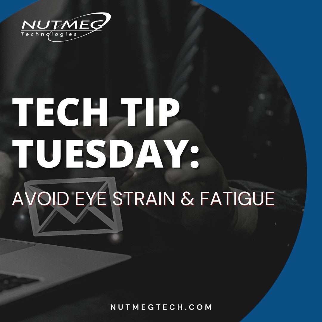 NutmegTech's tweet image. Avoid eye strain and fatigue by adjusting your computer&apos;s display settings. Reduce brightness and adjust text size and contrast to make viewing easier on your eyes. 
.
.
.
#eyecare #computertips #technology