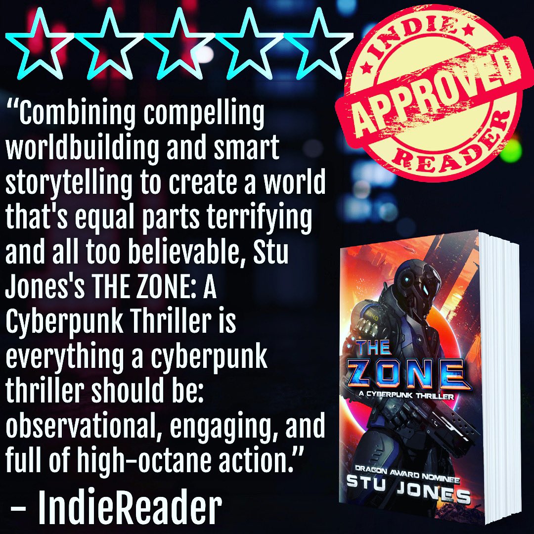 The Zone is IndieReader approved! 🤙

<a href="/IndieReader/">IndieReader</a> #cyberpunk #cyberpunkart #cyberpunkbooks