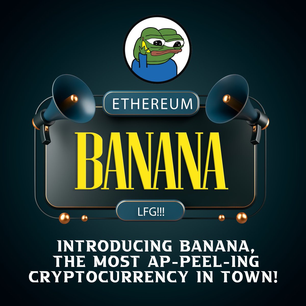 Banana_ERC's tweet photo. $BANANA 

#BANANA #PEPE #Binance  #BTC  #ETH #Ethereum #cryptocurrency #memecoins #Coinmarketcap #CoinGecko #Bitcoin  #HOLDYOURBANANA https://t.co/gzh1nrvCQc