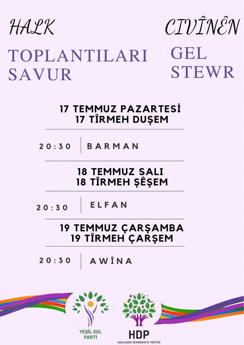 BeritanGns's tweet photo. Em ê îşev saet di 8 û nîvan de li Elfanê bin.
Hûn jî werin em pêvajoya nuh bi hev re ava bikin.
#CivînênGel
#Stewr #Elfan https://t.co/wYCptY5EEg