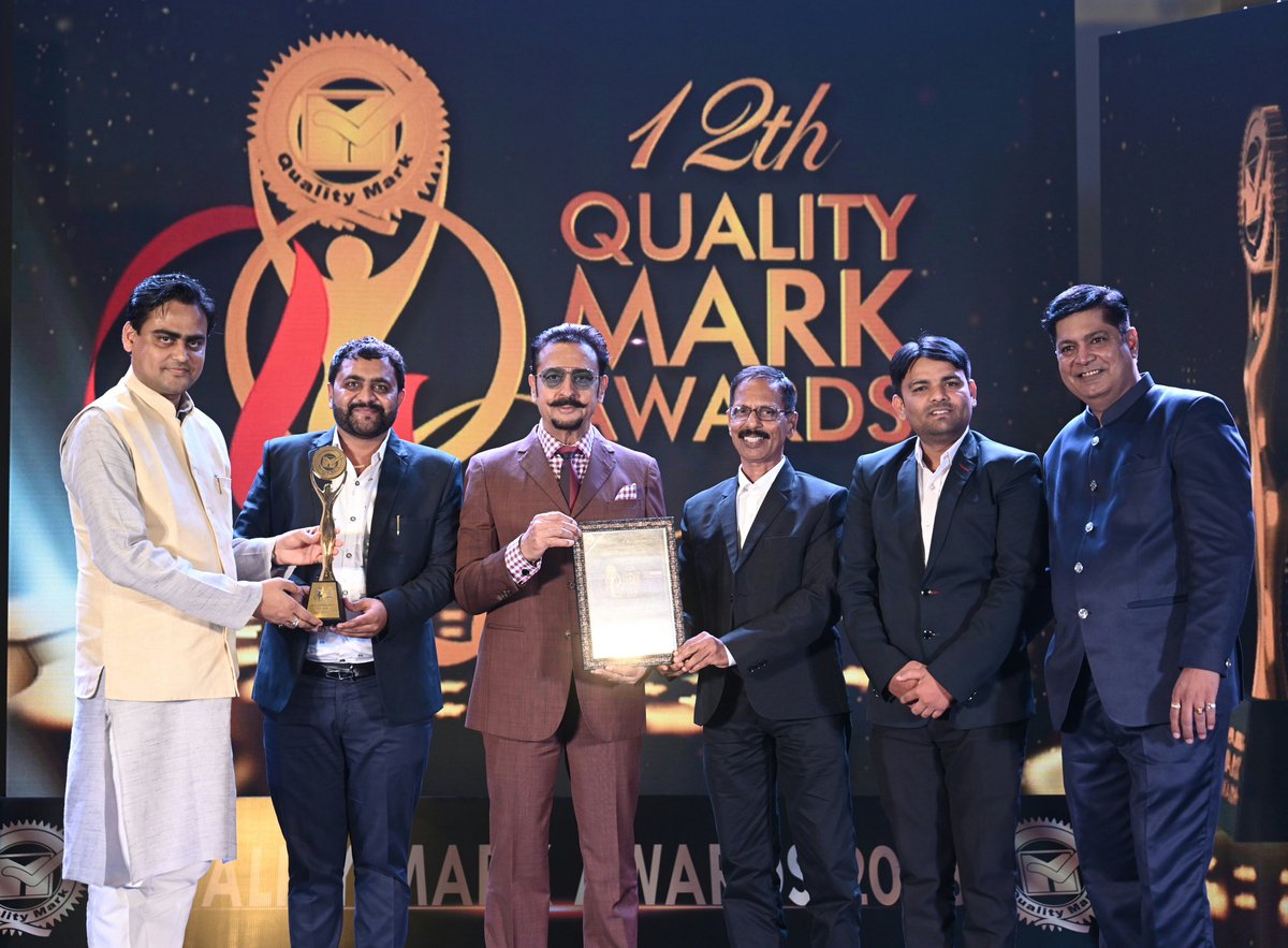 Feels like we are driving a powerful #Lamborghini, confidently making our way towards success.TILARA®️ has once again proven its commitment to excellence by being awarded the highly coveted Best #Extrusion plastic Sheet manufacturer & exporter at the All India #QualityMark Award