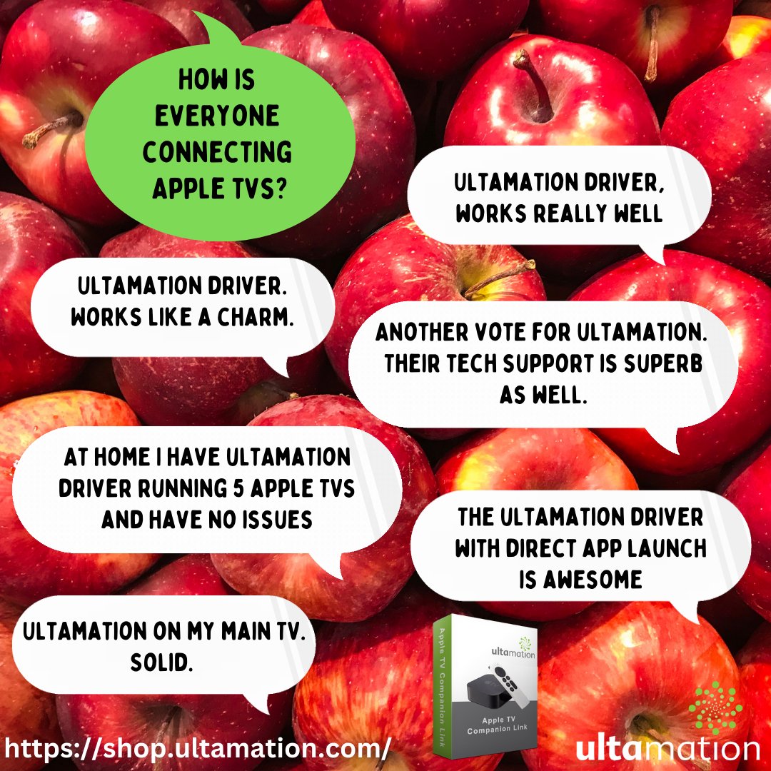 Ultamation's tweet image. #Tuesdaymotivations It's great when a #crestronprogrammer asks a question on a thread and fellow programmers recommend one of our drivers ... thank you 😊.
buff.ly/3CStbeL
#crestron #ultamation #appletv #homeautomation #smarthome