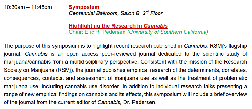 ResearchMJ's tweet photo. Cannabis journal editor @ericRpedersen highlights the work published in the journal this year. 
@ShelbySteuart  @shelbjanesmith @UNLVpubhealth @CUMedicalSchool @julialwrobel @UBuffalo
@ubsphhp @InjuryCenterCO @ColoradoSPH
https://t.co/aROf2VfNgt https://t.co/qEVWDnmIKd