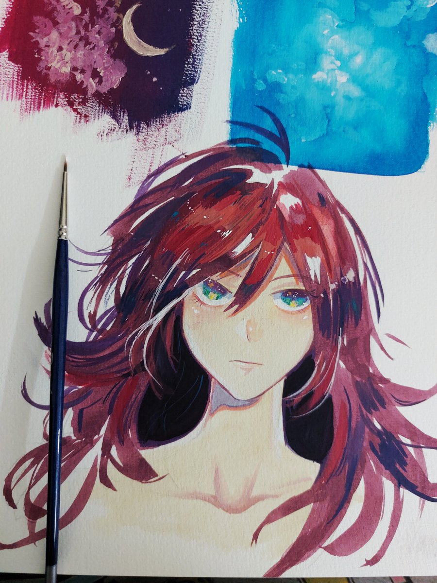 hoshipan_'s tweet photo. Got some new gouache its so nice ✨️ https://t.co/B0BDXaAFbq