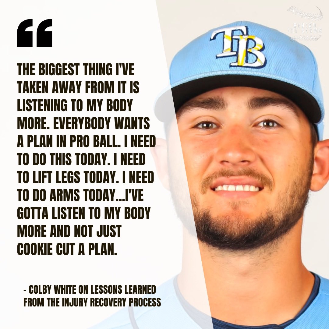 JaredCP1's tweet photo. Behind the Seams Prospects Corner is joined by Tampa Bay Rays top prospect Colby White to discuss his journey overcoming Tommy John!

Jake Wiener of Prospects1500 also joins the show to talk about the state of the Rays farm system. #RaysUp 

Apple: https://t.co/pCSjjvu5GI

YouTube: https://t.co/My90IcvK11