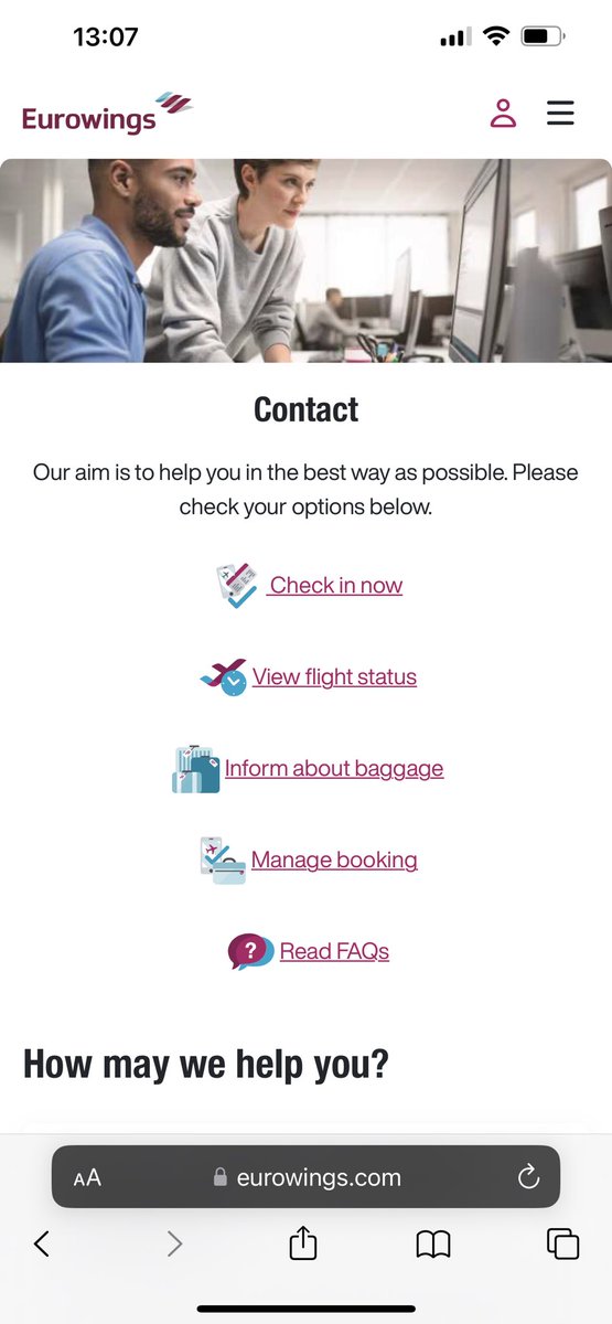 matthewbow44's tweet photo. @eurowings can you please send me a link to claim back expenses incurred due to a cancel flight? Your website doesn’t load up the form when following the link. https://t.co/kGjJAJx00s