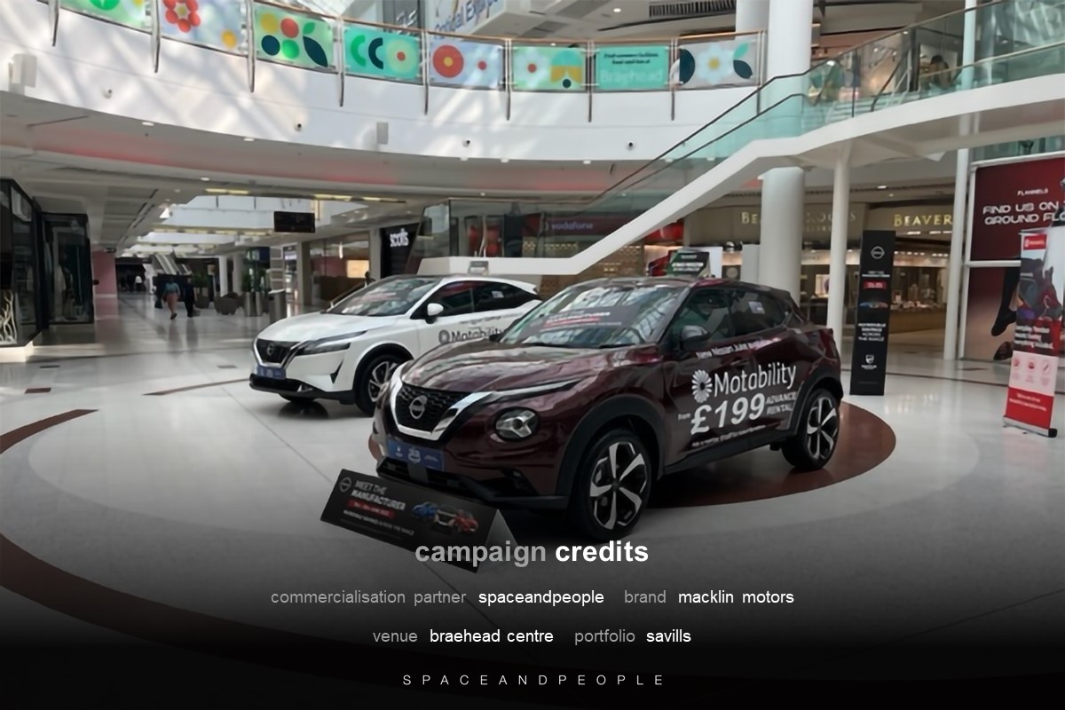 SpaceandPeople's tweet photo. Last month @MacklinMotors brought 2 Nissan vehicles to @Braeheadcentre! The promotion included brand ambassadors who spoke to shoppers about the models and the dealership.
#CarPromotion #ShoppingCentre #PromotionalSpace #OOH #BrandPromotion #ExperientialMarketing https://t.co/2B55gUB5IL