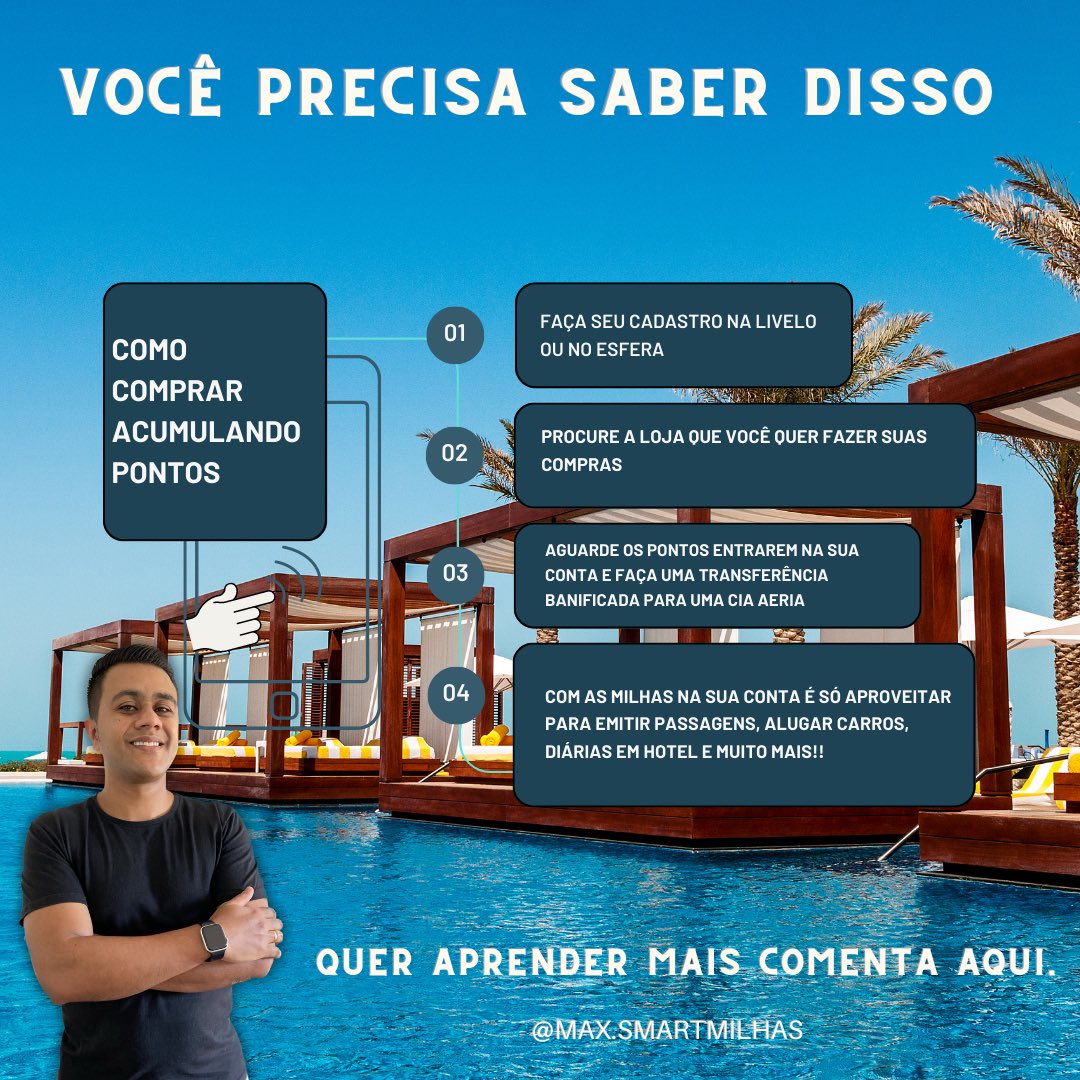 maxchave's tweet image. Segue a dica.
#dicas #milhas #pontos