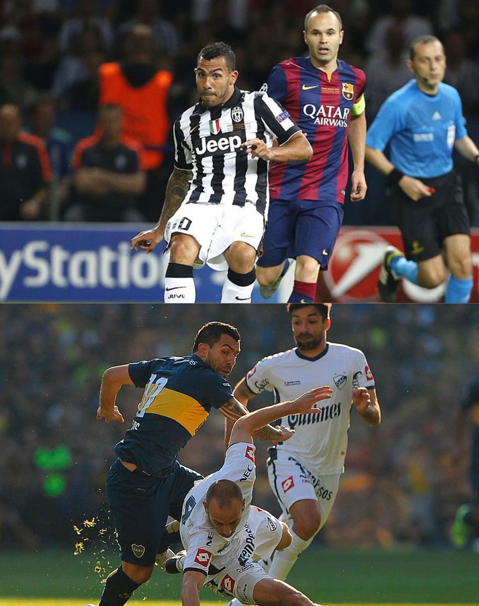 juegosimple__'s tweet photo. Arriba: Carlos Tévez vs. Barcelona, final de la Champions League.

Abajo: Carlos Tévez vs. Quilmes, fecha 17 del torneo de Primera División.

Solo hay 42 DÍAS (!!!) de diferencia entre una imagen y otra. Se cumplen 8 años de la vuelta del Apache al fútbol argentino.

🇦🇷🔙 https://t.co/Cxgk5I34Xy