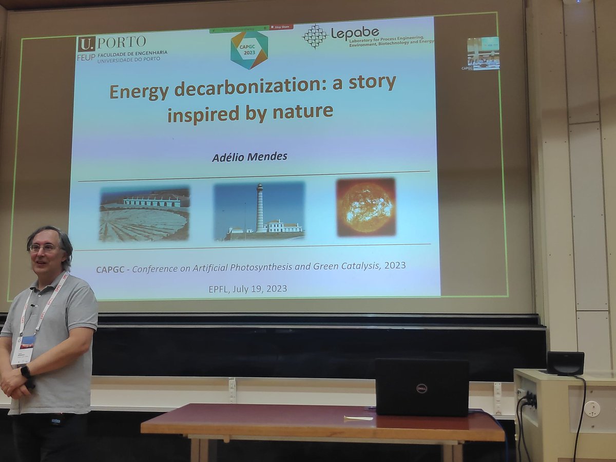 Giving the first talk of the session on Circular carbon and hydrogen economy, Adélio Mendes gave a thought-provoking lecture on "Energy decarbonization: a story inspired by nature". This talk started a riveting discussion on the topic.
#CAPGC2023 #112CO2 #SUN2CHEM
