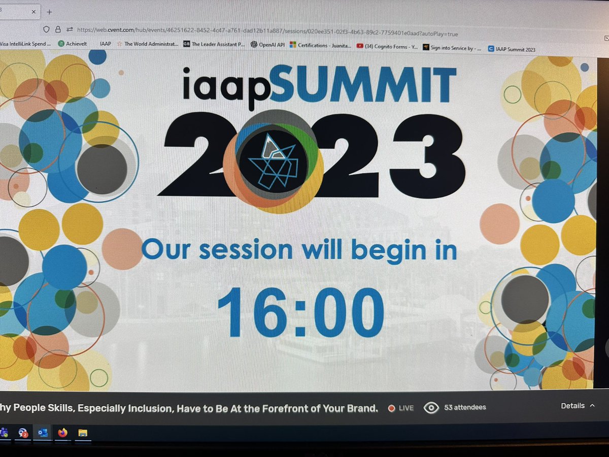 juanitam516's tweet photo. #iaapSummit Day 2 kicks off in just a few minutes!  Looking forward to the days events! https://t.co/WOStWSxmRP