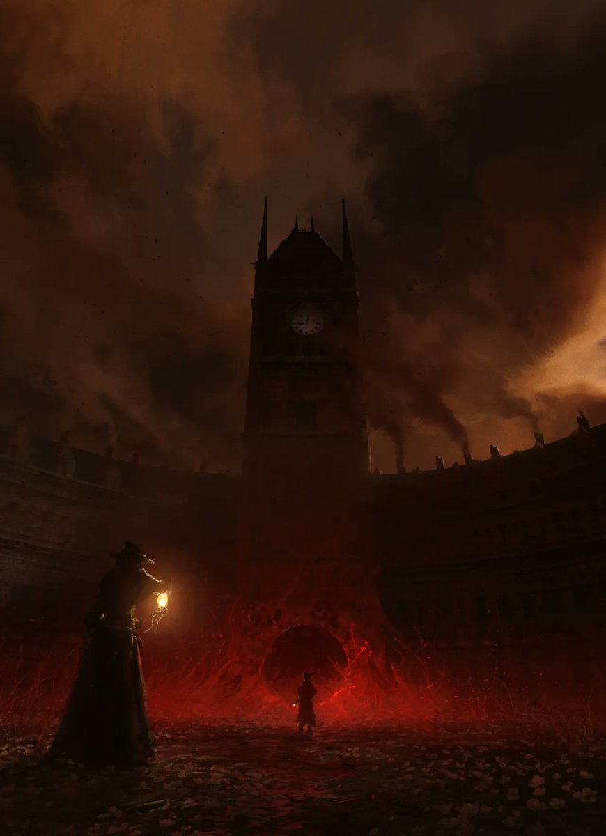 hey can I just yell enthusiastically about this absolutely gorgeous piece by <a href="/FimbulGhost/">Moonskinned</a> depicting the red and ragged entrance to a hollow