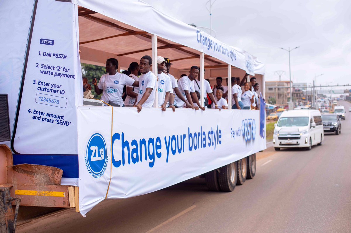 ZoomlionLtd's tweet photo. In Pictures: 'Change Your Borla Style' float

Pay with *857# and say goodbye to the hassle of traditional payment methods.

#ChangeYourBorlaStyle https://t.co/zzQX5EhJGm