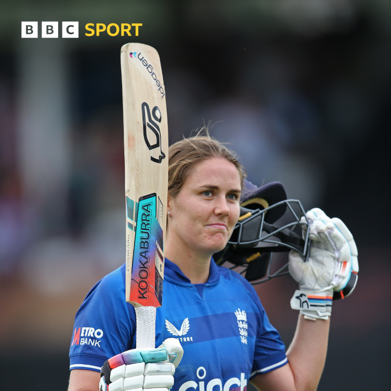 BBCSport's tweet photo. Australia require 286 to win the final ODI at Taunton and secure the series. 🎯

A batting masterclass from Nat Sciver-Brunt has given England a strong total to defend. 💯

Listen to @bbctms commentary on @BBCSounds and watch clips on the @BBCSport app ⬇️

#BBCCricket #Ashes