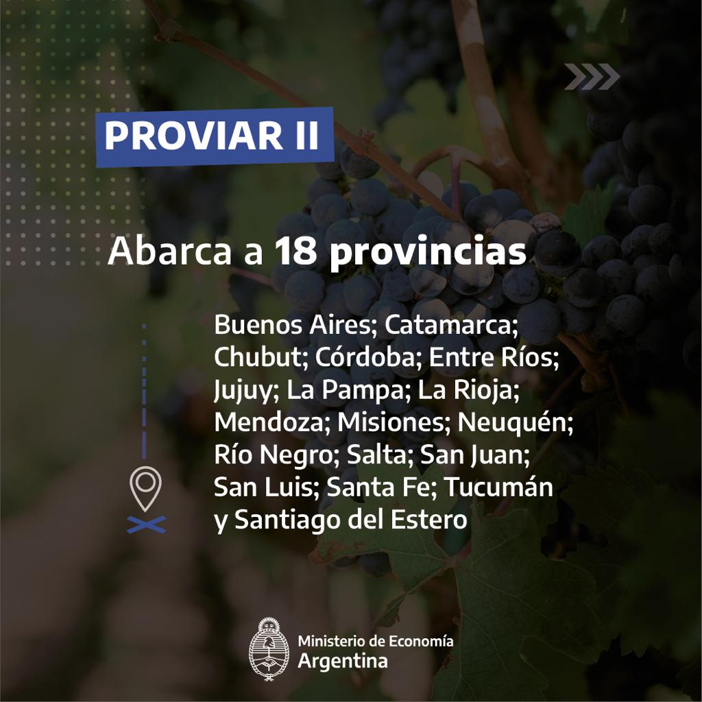 DesarrolloFedAR's tweet photo. Con el @INVArgentina, @COVIAR1 y el @intaargentina impulsamos el #PROVIARII en 18 provincias vitivinícolas y y podrán participar productores primarios y establecimientos industriales de todas las regiones, incluyendo Noroeste, Centro-Oeste, Sur y Centro. https://t.co/3dF9MVAc7m