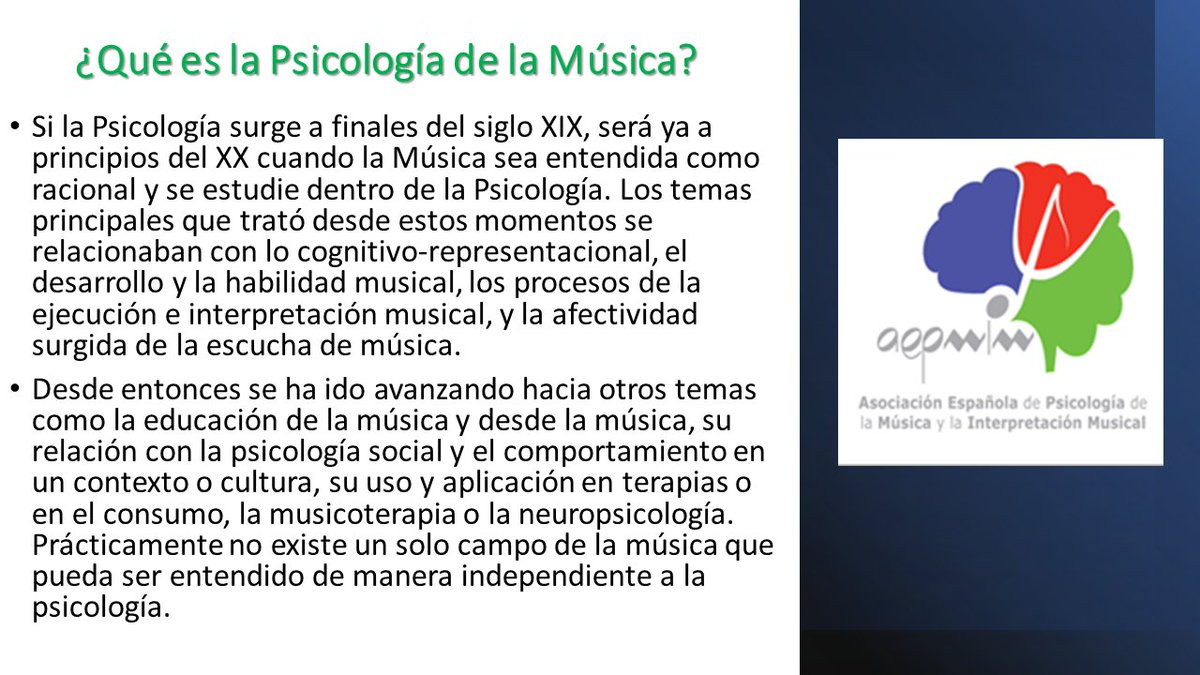 aepmim's tweet photo. ¿Hay algún área de la MÚSICA o de la PSICOLOGÍA sobre la que te gustaría saber acerca de esta conexión mutua? Cuéntanos… Abrimos debate. https://t.co/9tac6OkCq3