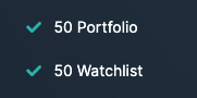 _patrickwild's tweet photo. @therealheimkind @TweetsOfSumit Die 50 Portfolio und 50 Watchlist triggert mich da härter 😄 Noch das "s" dazu und es ist perfekt, ansonsten cooles Update! https://t.co/PF5QxpojpP