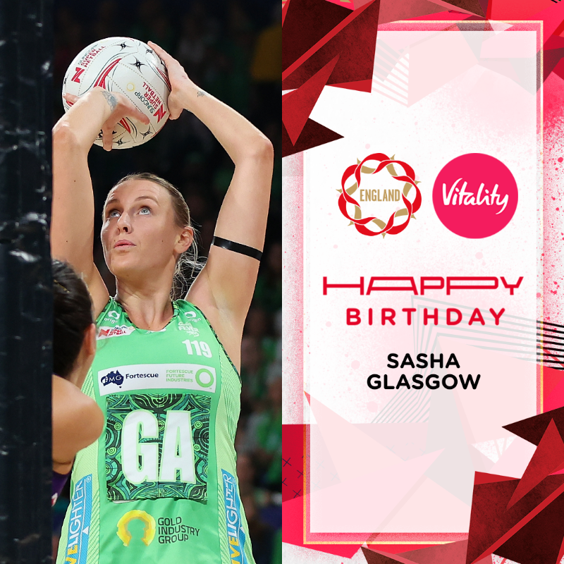 EnglandNetball's tweet photo. Sharp shooter 🎯

Clinical in attack 💥

Happy birthday to one of the newest members of the Vitality Roses, Sasha Glasgow 🥳 🌹 https://t.co/5mHWtLS7ov