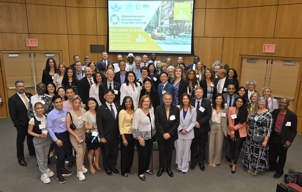 FIABCI's tweet photo. Thank you to everyone who attended the FIABCI/UN-HABITAT and World Urban Campaign "Real Estate in Action" HLPF parallel event in New York last week and helped us make a case for further strengthening #SDG11: Sustainable Cities and Communities. 🌱🌍 https://t.co/3S1ZoUAGlJ