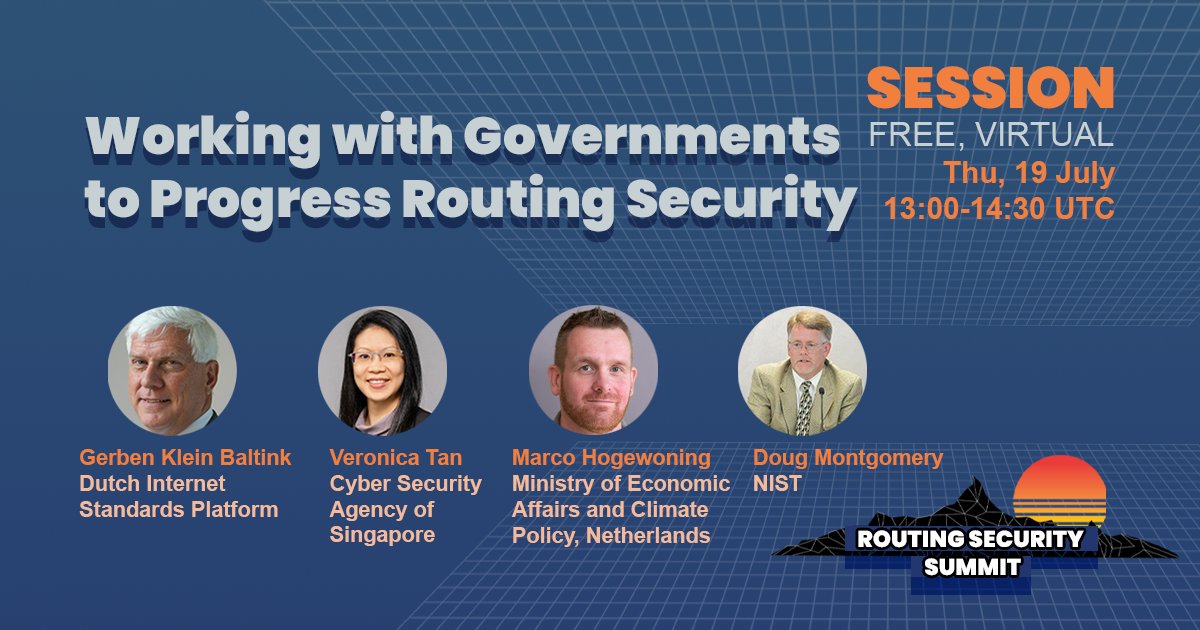 RoutingMANRS's tweet photo. A timely discussion point ahead of the #RoutingSecuritySummit 'Working with Governments to Progress Routing Security' session happening Thursday, 20 July from 13:00 UTC.

Register and join for free via https://t.co/uBRYDWEszD https://t.co/5VyAvg9I0p