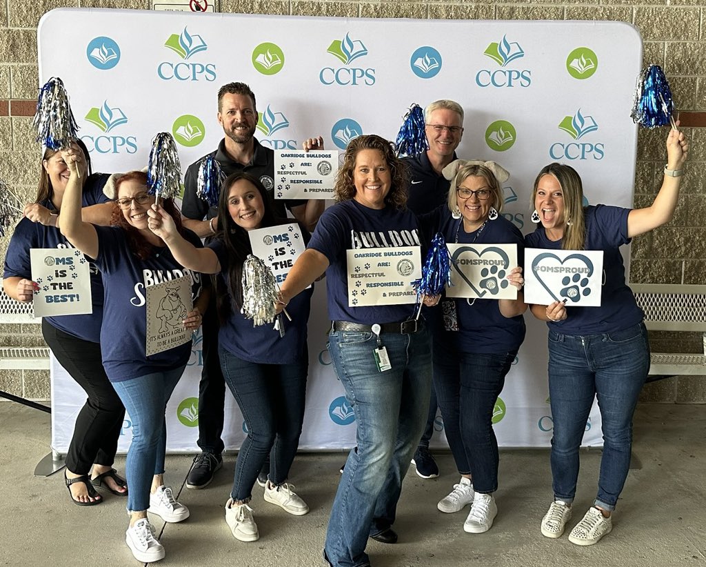 oms_bulldogs's tweet photo. We are getting so excited to take on 23-24! 💙🐾🩶Can’t wait to see our Bulldog families in just a short couple weeks! #OMSPROUD #BulldogSquad #CCPSLeadershipConference https://t.co/0qtdLeSwXp