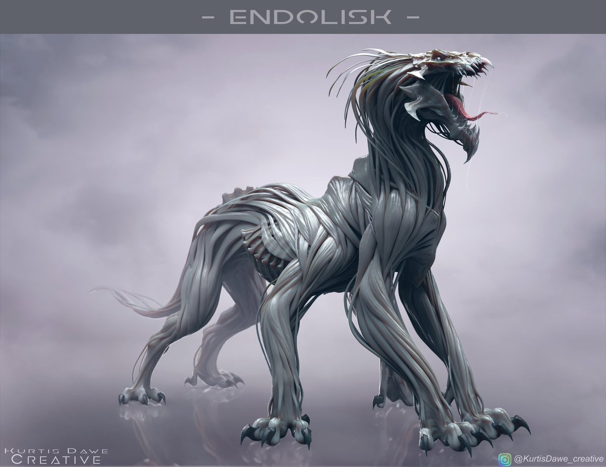 Endolisk sculpt is done. Had so much fun with this guy and pushing it to be as creepy as possible. #nightmare #digitalartist #3d #art #artist #digitalart #model #instaart  #concept #creature #conceptart #zbrush #zbrushcentral #creature #sketch #artwork #fantasy #fantasyart