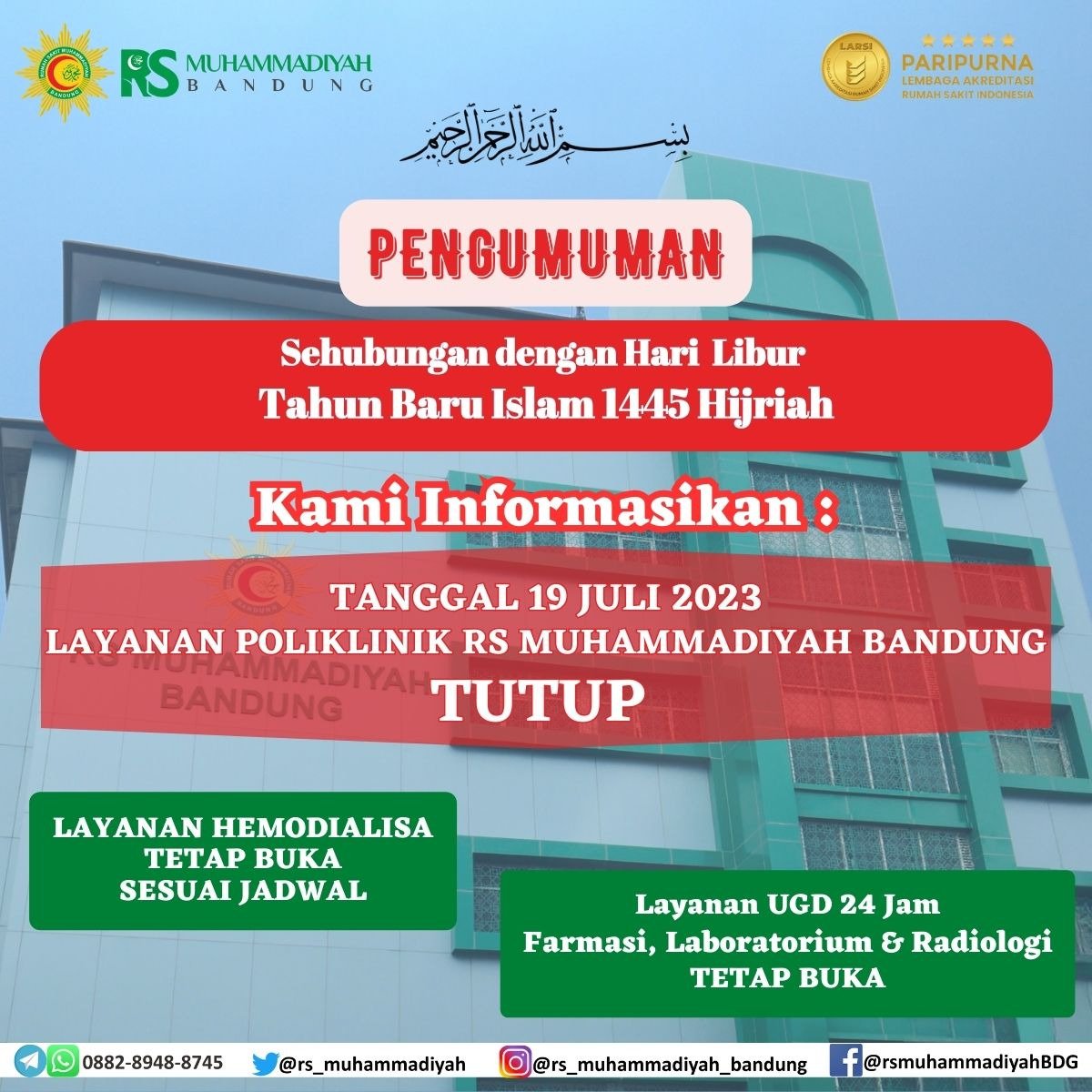 Rumah Sakit Muhammadiyah Bandung (@rs_muhammadiyah) on Twitter photo 