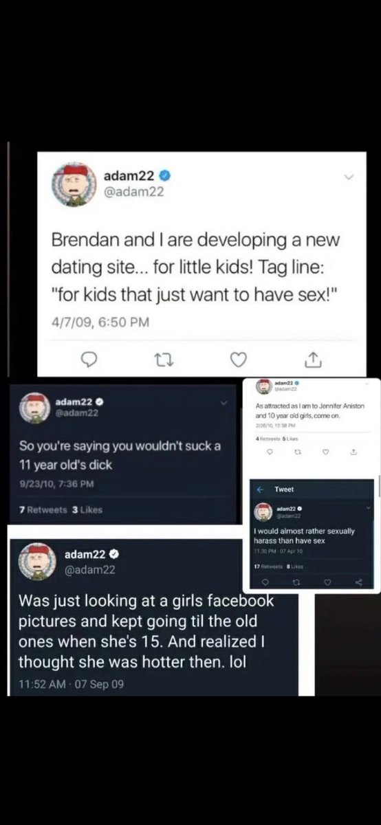 solotripeth's tweet photo. @jetsetjayy @adam22 He’s a pedo who deserves none of this fame / fortune. https://t.co/UxdVP4HFKn