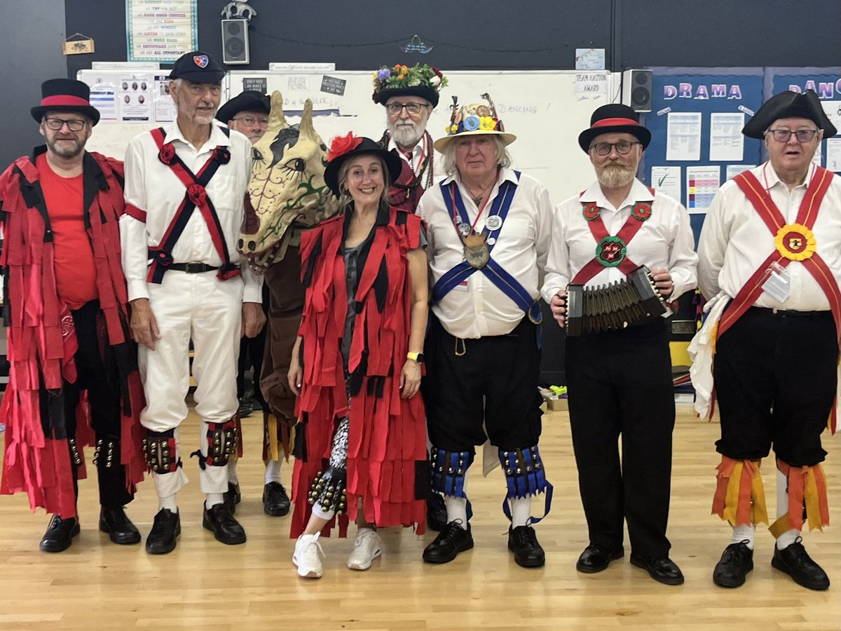 ArtsHatton's tweet photo. Morris Dancing is a new skill for Drama’s own Ms Glynn! #culture @HeartofHatton the students had so much fun! https://t.co/fo4wfZOlZc