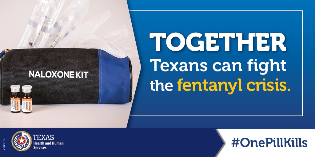 If you or someone you know is at risk for fentanyl poisoning, carry naloxone and keep it at home. Protect yourself and loved ones from the dangers of fentanyl. Learn more about naloxone and find resources from <a href="/TexasHHSC/">Texas HHSC</a> here: ow.ly/K69A50P86mI #onepillkills