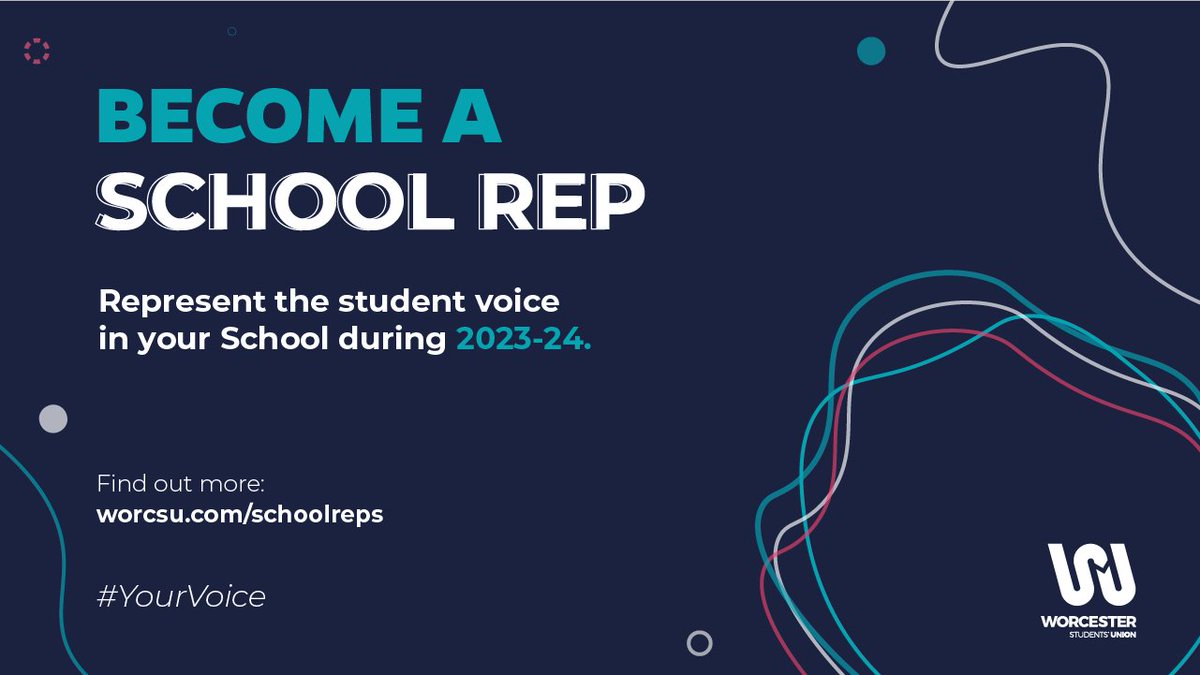 Don’t miss out on becoming a School Rep and representing your course mates by clicking the link below and checking out all our information on School Reps, what they do, and how you can get involved. worcsu.com/yourvoice/reps…