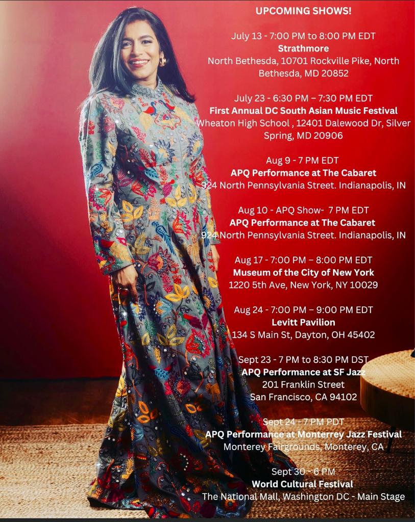 Next show in Maryland on July 23rd, Sunday. Can't wait to see you all on July 23rd at 6 PM at Wheaton High School. Here is the link to buy tickets for this show. events.sulekha.com/dc-south-asian…