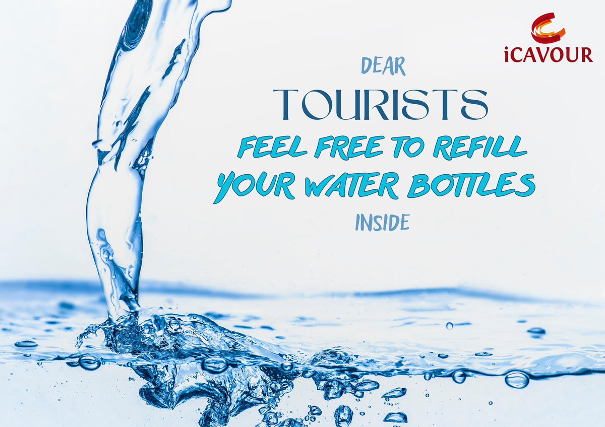Following the extremely hot weather conditions that hit our city, we welcome all tourists in search of a cool place and cool water to refill their bottles. 

#icavour #hotweather #climatechange <a href="/AnsaRomaLazio/">Ansa Roma&Lazio</a> <a href="/ParcoColosseo/">🏛 Colosseo • Foro Romano • Palatino</a> <a href="/Turismoromaweb/">Turismo Roma</a> <a href="/gualtierieurope/">Roberto Gualtieri</a>