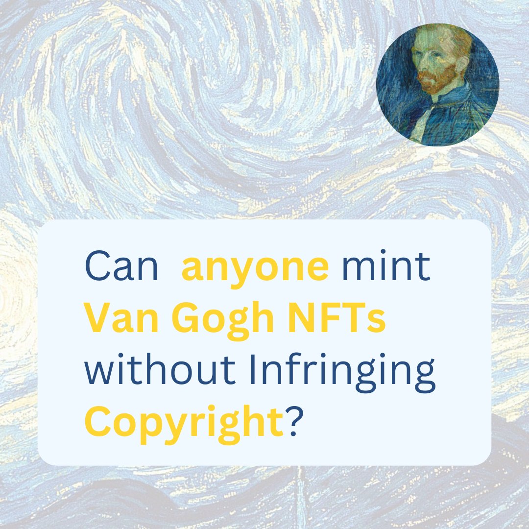 resolutio_art's tweet photo. 1/10
Did you know that anyone can use Van Gogh'sπΌοΈ or even mint #VanGoghNFTs without worrying about Copyright Infringement?
That's because the #copyright period for his works has long passed.
Let's dive into how copyright works and why you can use his masterpieces π§΅
#NFTs https://t.co/8gjtEHD0FU