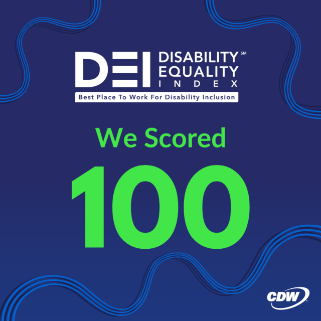 TriciaLively's tweet photo. Proud of this! CDW earned a top score on @DisabilityIN and @AAPD’s Disability Equality Index. #cdwsocial https://t.co/s1p9Kv25qY https://t.co/GB2XxwJHZU