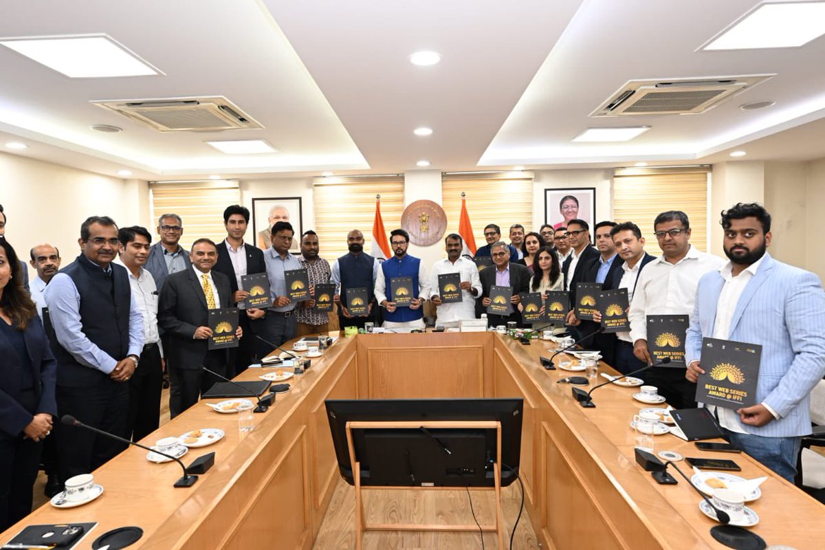 ianuragthakur's tweet photo. Interacted with representatives of leading OTT platforms today on various issues including content regulation, user experience, enhancing accessibility for the specially abled and overall growth & innovation of the sector. 

OTT platforms have revolutionised the way we consume content, spurred new talent and showcased regional content at a global scale.

OTT players have a responsibility of ensuring that their platform does not propagate vulgarity and abuse camouflaged as ‘creative expression’.

India is a diverse country; OTTs must also reflect the collective conscience of the country and provide a healthy viewing experience for people of all age groups.

Platforms must also be sensitive to our cultural diversity as we unleash India’s creative economy.

Ministry of I&B looks forward to furthering partnerships and engagements towards achieving this goal.