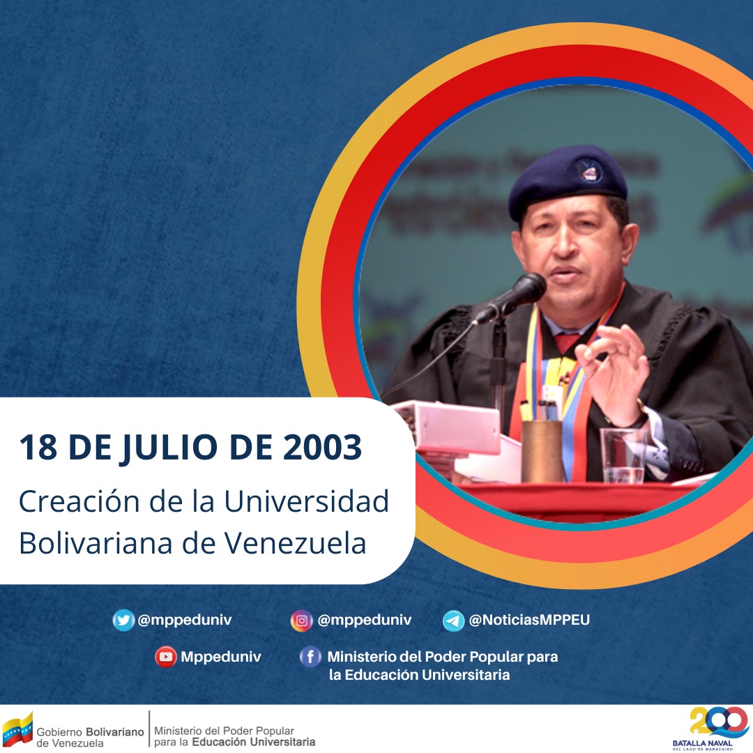 MPPEU_Ve's tweet image. Toda la familia #OPSU felicita a la Casa de los Saberes- Universidad Bolivariana de Venezuela @unibolivariana por sus 20° años de inclusión en la Educación Universitaria. 

#UBV20AñosRevolucionandoElSaber