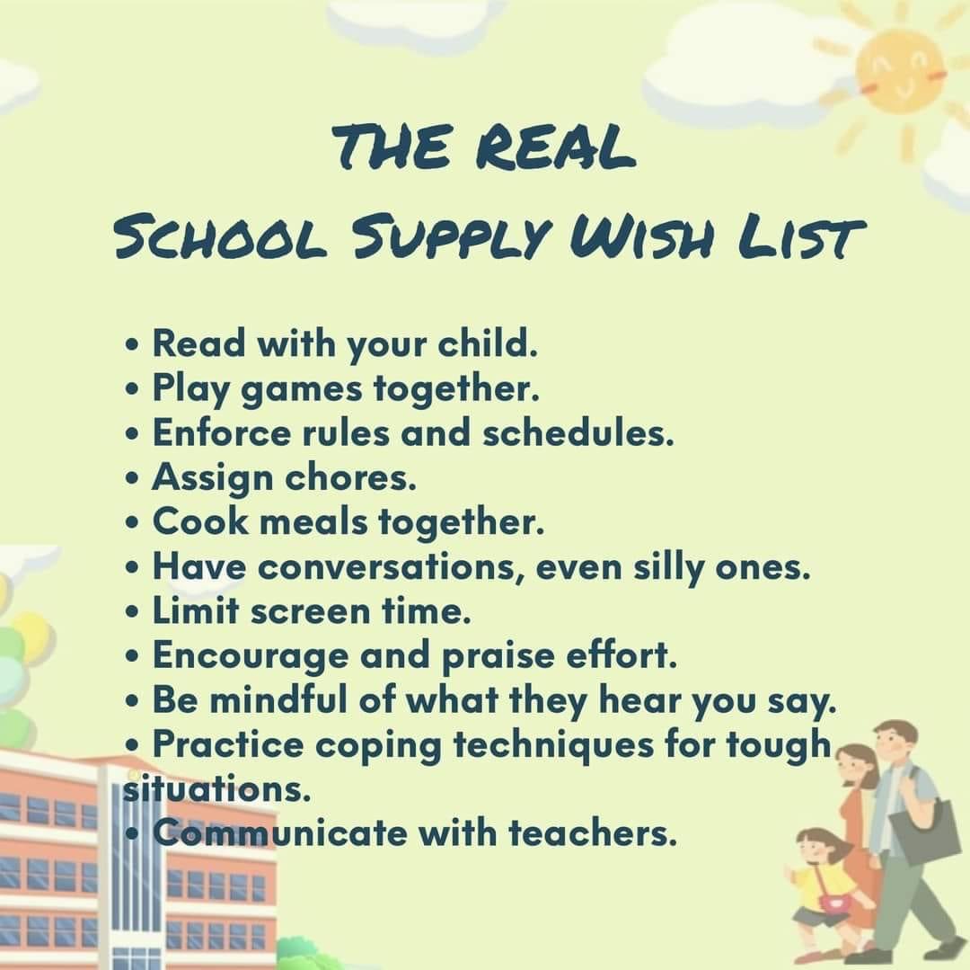 dcathsbrown's tweet photo. Awesome school supply list! ❤️ #education #edchat #parents #satchat https://t.co/ISmnKRXVaM