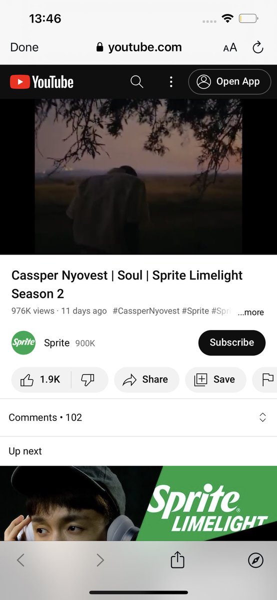 SOUL about to hit 1 million views in 12 days .#SpriteLimeLight