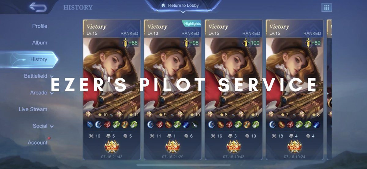 EzerTrajano's tweet photo. Pilot done! Salamat po sa tiwala. 🫡🔥

✅ MYTHIC TO MH
✅ Fast Transaction
✅ Low rate
✅ Secured clients identity
✅ Secured Winstreak and Winrate.

LF NEW CLIENT! DM NOW. 

#MLBB
#mobilelegendsbangbang 
#mobilelegendsph 
#TrendingNow 
#trending2023 
#LFCLIENT 
#LFPILOT https://t.co/tMQA3m4okf