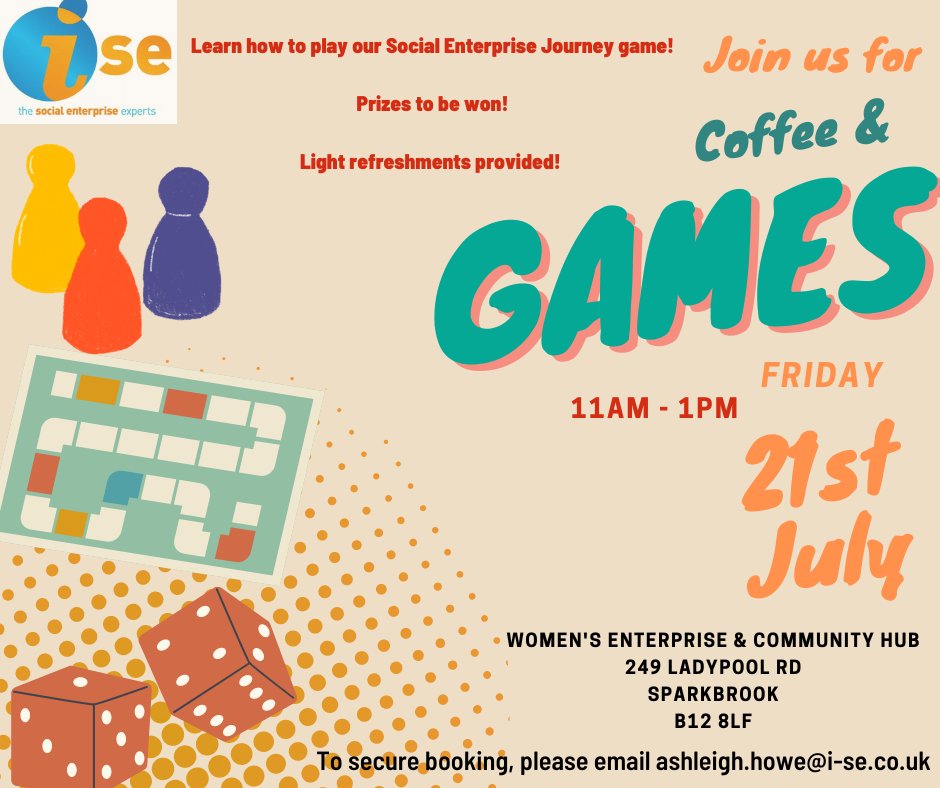 Will you be coming to our Games Morning on Friday??? 😃🎲♟It'll be lovely to see you! 🤗

A chance to meet new people, see what services we offer and prizes to be won! 🎁

It's FREE 😀&amp; light refreshments will be provided 🧁☕🍪🍬🍫