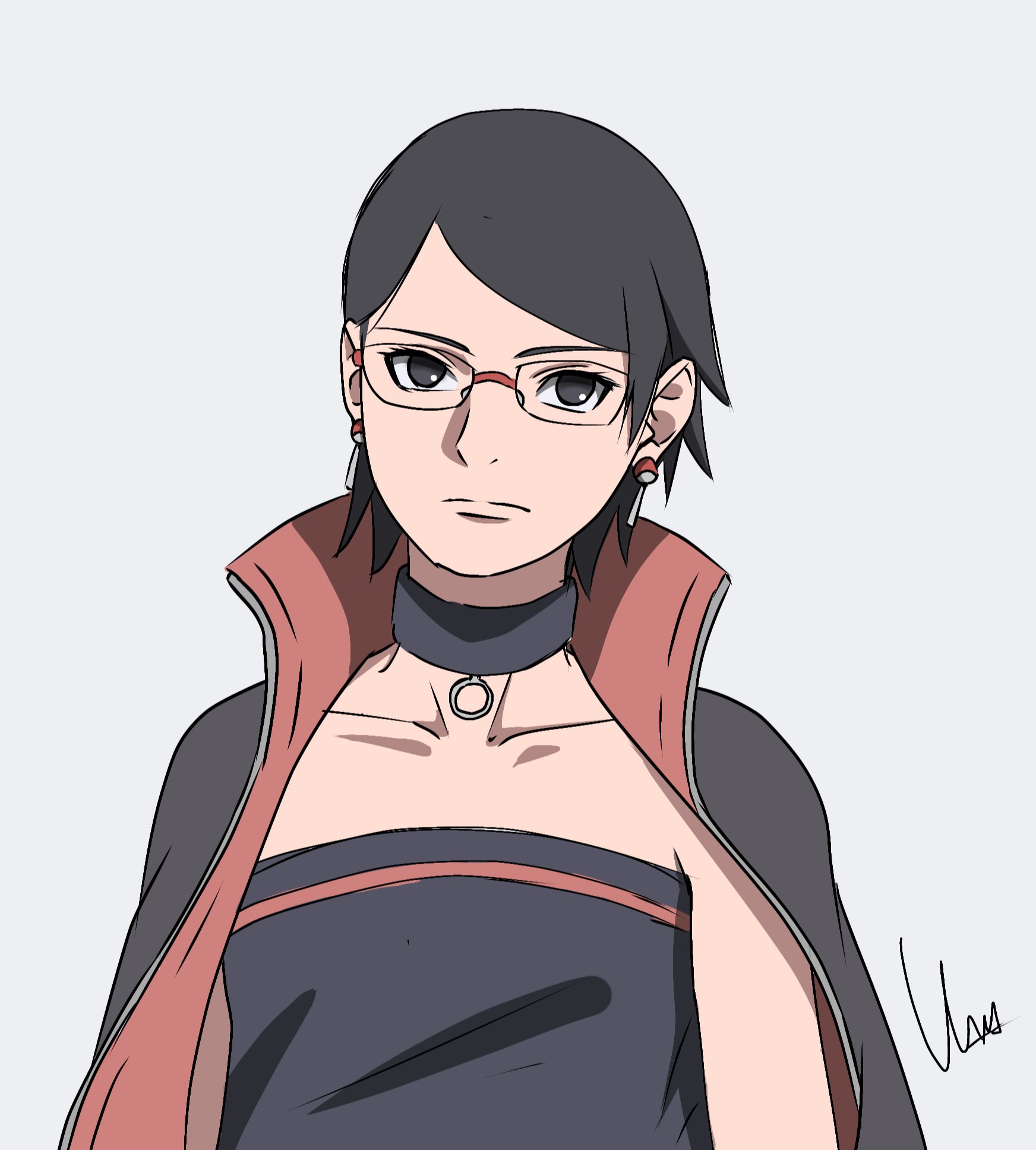 Dzikawa on X: Uchiha Sarada from Boruto ✨ #sarada #uchiha #boruto #fanart  #anime   / X