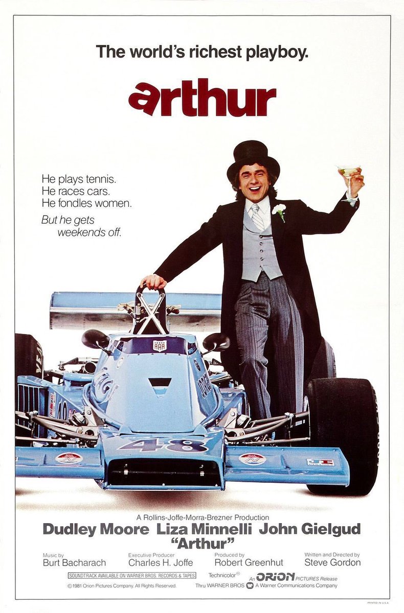 FilmNewsNos's tweet photo. 🎬MOVIE HISTORY: 42 years ago today, July 17, 1981, the movie ‘Arthur’ opened in theaters!

#DudleyMoore #LizaMinnelli #JohnGielgud #GeraldineFitzgerald #JillEikenberry #StephenElliott #TedRoss #BarneyMartin #PaulGleason #PhyllisSomerville #LouJacobi #SteveGordon https://t.co/ikNSfsSeaP