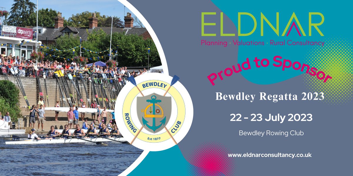 eldnarconsult's tweet photo. Proud to be a Sponsor of this year's Bewdley Regatta on 22 &amp; 23 July 2023.  @bewdleyrc #sponsor #planning #valuations #Bewdley #Rural #rowing

https://t.co/NSVwFmTbPA https://t.co/bJIIUDjQwp