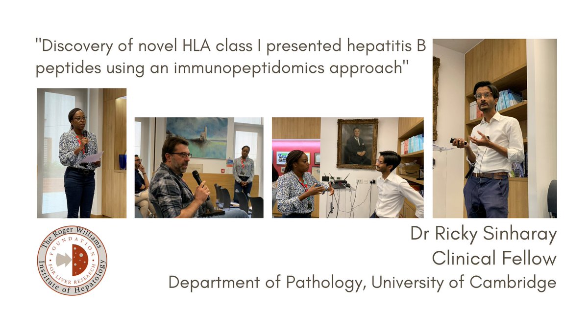 Inst_of_Liver's tweet photo. 🤩A special pleasure to welcome @DrRickySinharay - recipient of the🏆2022 Roger Williams Science Prize🏆 - to present his work demonstrating the potential of immunopeptidomics in identifying biologically significant #peptides for the treatment of #hepatitisB. 🤩
#livertwitter https://t.co/Op0T1Sw46L