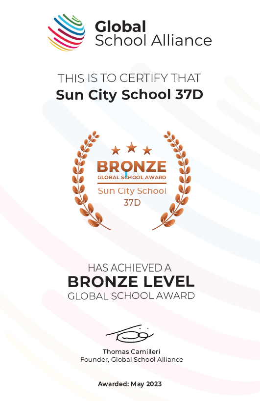 Bronze Award recipient from Global Schools Alliance for <a href="/suncity37d/">Suncity School 37D</a> <a href="/JenWilliamsEdu/">Jennifer Williams</a> <a href="/koentimmers/">Koen Timmers #climateactionedu</a> <a href="/GSchoolAlliance/">Global School Alliance</a> <a href="/yorkshirejohn/">John Rolfe MBE</a> <a href="/GuneetOhri/">Guneet Ohri</a> <a href="/ChhillarManju/">Manju Chhillar</a> <a href="/smitasingh1909/">smita singh</a>