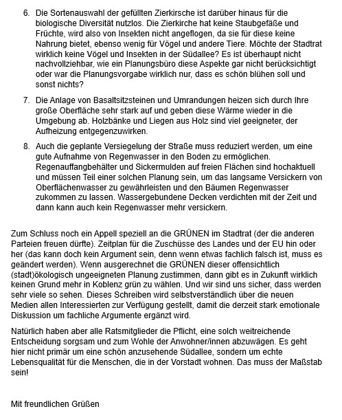 ConfluentesInfo's tweet photo. Offener #Brief an die Mitglieder des Stadtrates #Koblenz #Suedallee 
@gruene_koblenz @BUND_MYK @waldwendejetzt @SPDKoblenz @VerkehrswendeKO @SWRpresse @sudliche @FNordwest @GJ_RLP @DreckWegKoblenz @greenpeaceko @RheinZeitung @CDUKoblenz  @KreisMyk @spdrlp @UmweltRLP @UmweltRLP https://t.co/ejWH5T2Ek9