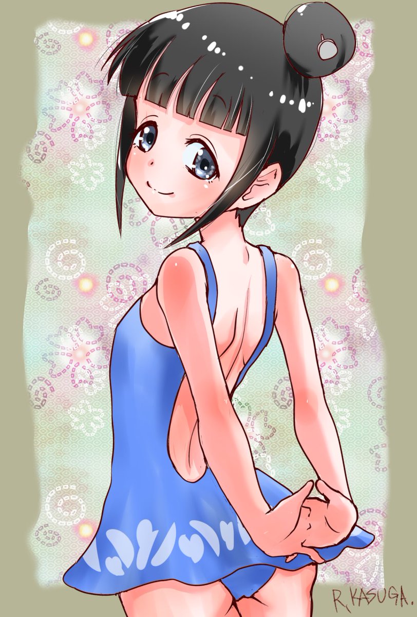 ツバキの娘その3
#暑いので水着絵で体温調節する 