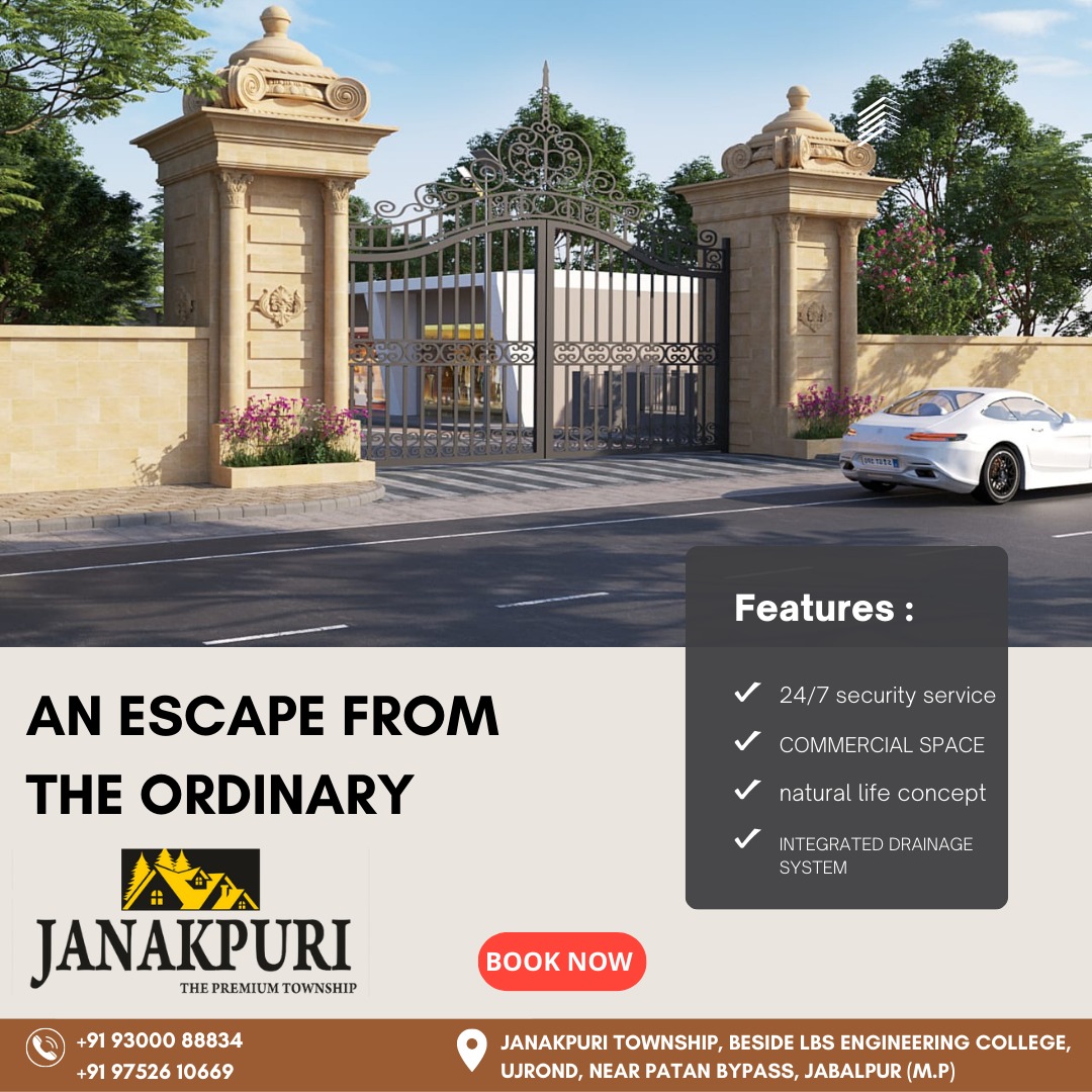 Ready to elevate your lifestyle to new heights? Say hello to Janakpuri, where luxury meets tranquility in the heart of Jabalpur! 🌿🏘️

#JanakpuriPremiumTownship #LuxeLiving #JabalpurRealEstate #DreamHomeGoals #DiscoverJanakpuri #LuxuryLiving #CommunityLiving #FindYourDreamHome